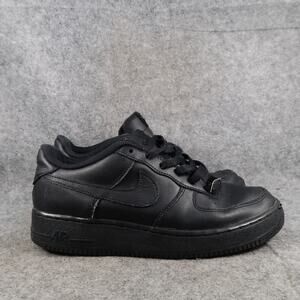 Nike Shoes Youth 7 Sneaker Air Force 1 Low Trainers Casual Black Lace Up Active